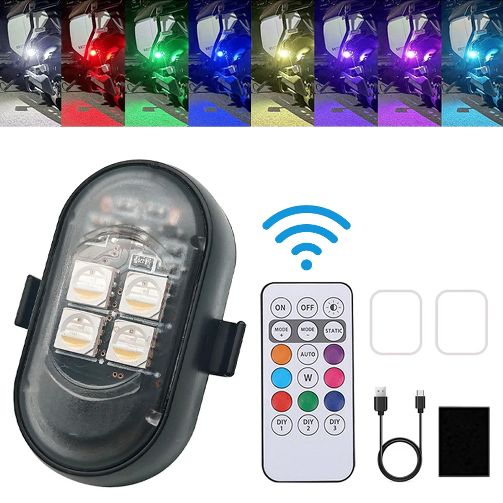 Drone Power Bank - 1-8 قطع أضواء تحذير قابلة لإعادة