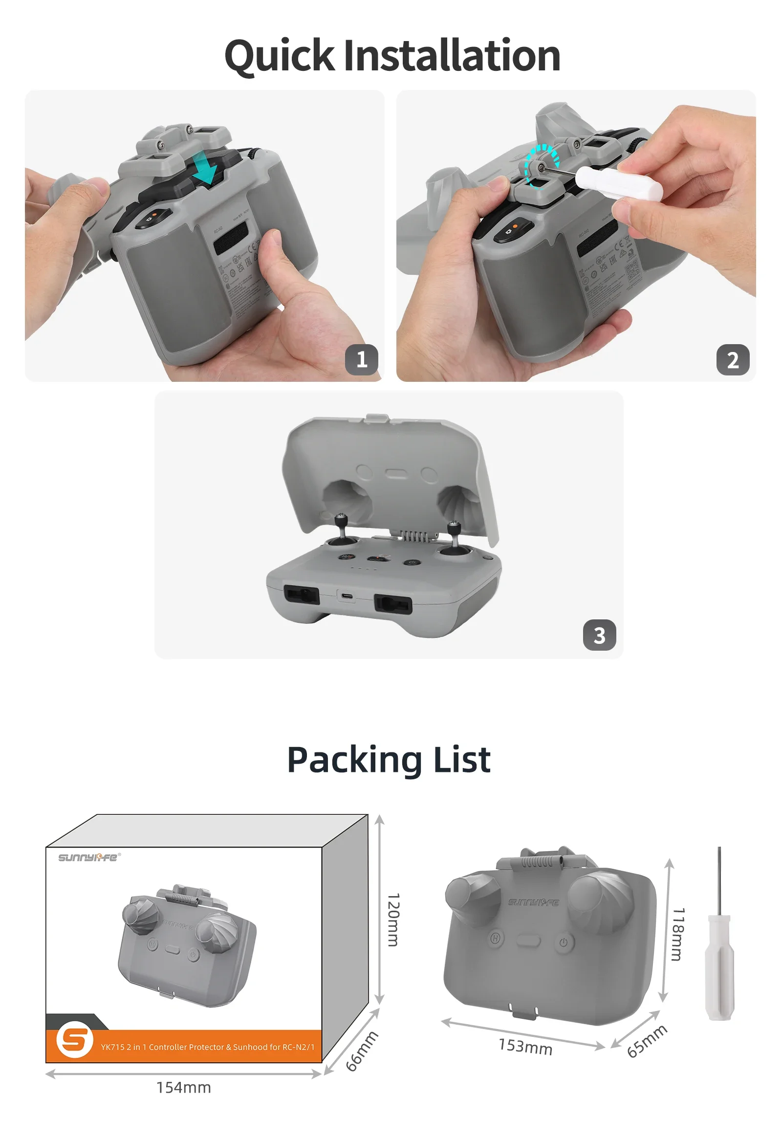 2 في 1 وحدة تحكم حامي SunHood  - مراجعة Drone Controller Hood وسعره